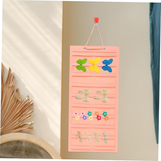 Alipis Wall Hanging Hair Accessories Organizer Claw Clip Storage and Hair Bow Holder for Beautiful Felt Display Rack for Hairpins Glasses and Necklaces for Mother