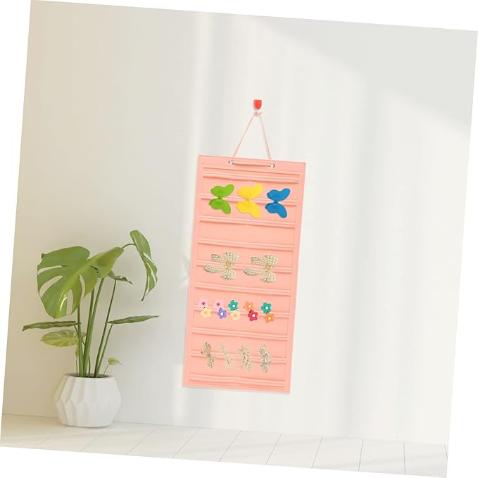 Alipis Wall Hanging Hair Accessories Organizer Claw Clip Storage and Hair Bow Holder for Beautiful Felt Display Rack for Hairpins Glasses and Necklaces for Mother