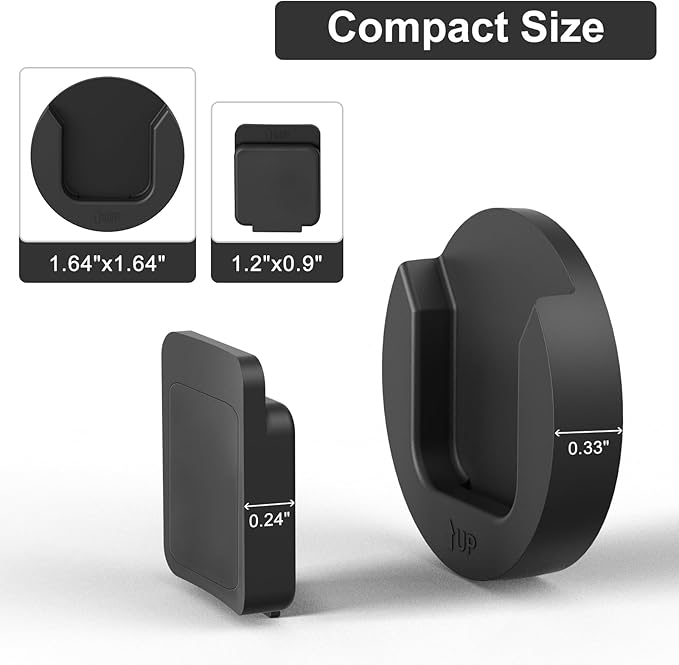 Magnetic Remote Control Holder Wall Mount, 4 Pack TV Remote Control Holder for Fan/Air Conditioner, Self-Adhesive Bedside Caddy for TV Backside/Bedroom/Office/RV Home Organizer Storage(Black)