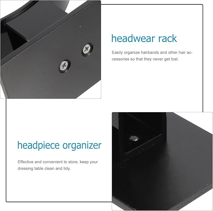 Lurrose Acrylic Headband Holder Stand for Hair Accessories Display Elegant and Sturdy Organizer for Hairbands Headpieces and Hair Accessories for Home and Salon Use