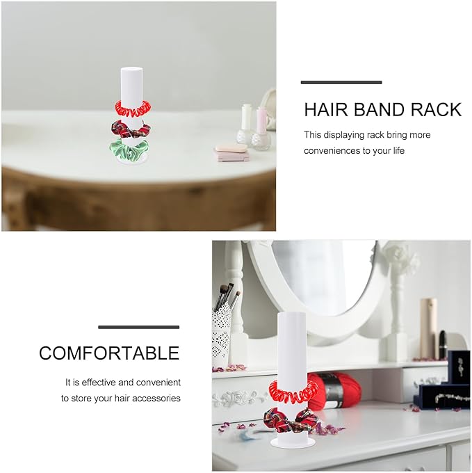 LIFKOME Scrunchie Holder Stand Clear Hair Tie Storage and Display Jewelry Display Tower Hair Accessories Organizer for Home Dresser Shop Selling