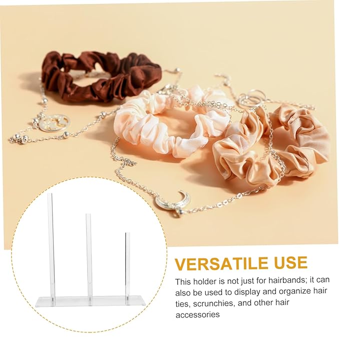 Hair Tie Storage Rack Acrylic Hair Accessories Organizer Scrunchie Display Stand Scrunchie Holder Hairband Organizer for Girls