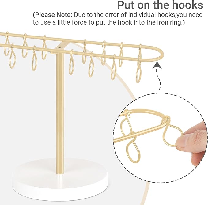 Mkono Metal Claw Clip Organizer and Scrunchies Holder Stand Hair Accessories Organizer for Dressing Table Bedroom Bathroom Decor, Gold