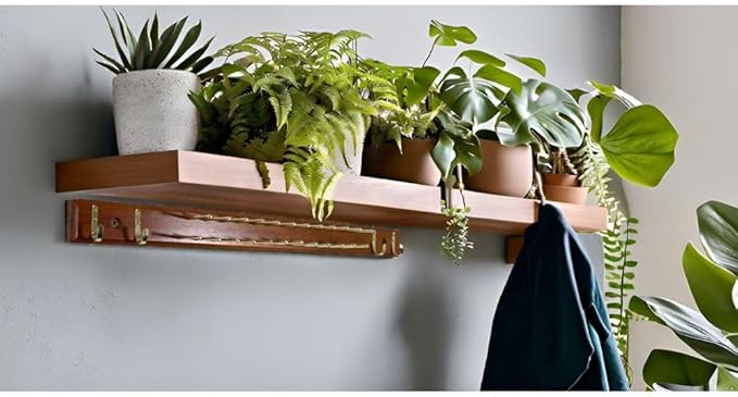 Tie and Belt Hanger Natural Wood Non-Slip Hooks Space-Saving Closet Organizer for Ties Belts Scarves Accessories Durable Swivel Hook Wardrobe Storage Rack for Home Organization