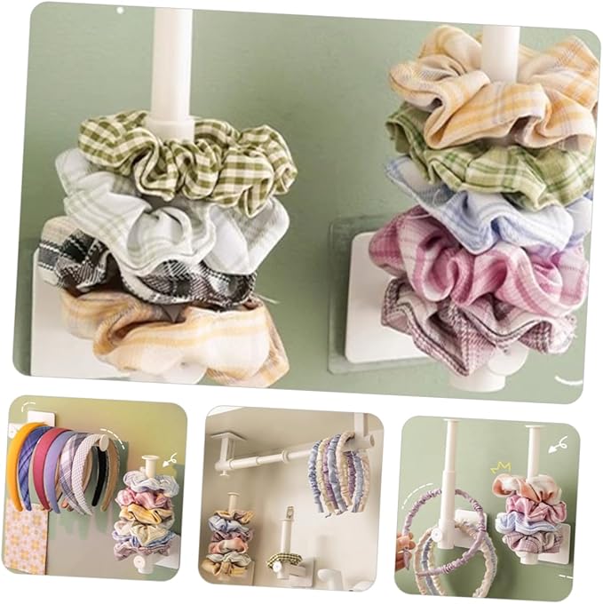 LIFKOME 2pcs Wall-mounted Hair Accessories Organizer Hook Storage for Hair Ties and Scrunchies Installation Stylish and Durable Design