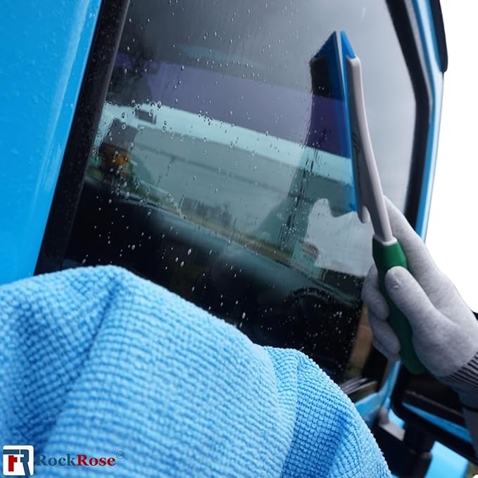 Doctor Stroke Squeegee: Auto Car Building Flat Glass Window Cleaning Wiper - Flat Glass Tint Vinyl Car Wrapping Scraper Windshield Wash Tool (Pack of 2)