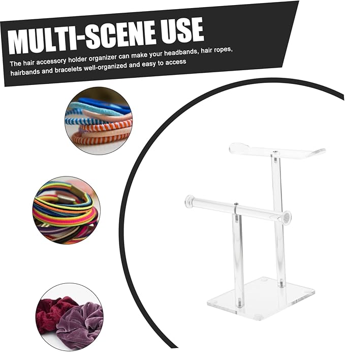 LIFKOME Acrylic Headband Display Stand Hair Accessories Organizer for Easy for Boutiques and Home Use Hairband Rack