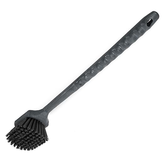 SPARTA 40501EC03 Plastic Large Scrub Brush, Kitchen Brush, Utility Brush With Long Handle For Cleaning, 20 Inches, Black