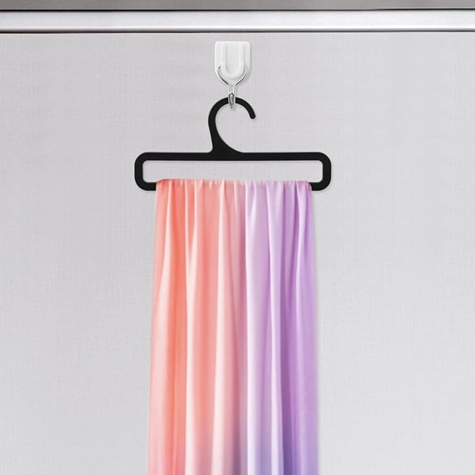 Milisten Plastic Scarf Hanger Organizer for Closet Belt and Tie Holder Rack with Smooth No-Scratch Hooks Space-Saving Shawl and Towel Display Stand 2.5X6.7X3.1 Inches