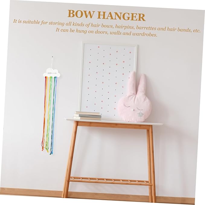 FRCOLOR 2pcs Cloud Bow Hanger Hair Accessories Organizer for Girl Room Decor and Storage for Hair Bows Headbands and Clips
