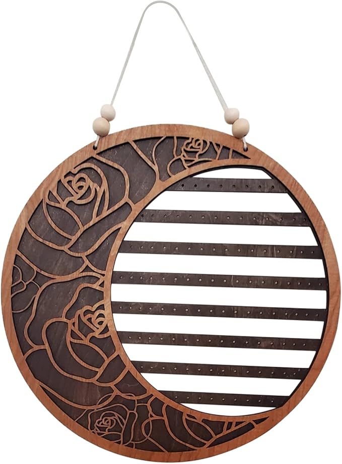 Wood Earring Wall Holder Organizer,9.8 Inch Jewelry Organizer Wall Mounted,Hanging Jewelry Organizer Earring Organizer Holder for Jewelry Earring Stud Display,A1
