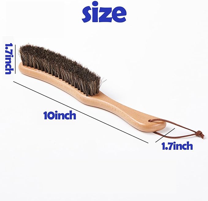 Cleaning Brush for Bread Proofing Baskets/Countertops/Wood Pulp Banneton/Proofing Cloth,Horse Hair Brush for Cleaning Flour,Natural Wood Handle,Banneton Brush,Hang Hole Design