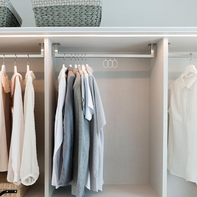 SUPVOX 10pcs White Plastic-Coated Iron Scarf Hangers and Belt Organizer Rack for Closet, Multi-Purpose Tie and Shawl Storage, Household Accessory Organizer for Wardrobe
