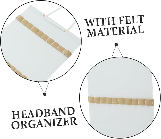 PRETYZOOM 30grids Headband Holder Stand Slots Hair Accessory Organizer Easy to Find Women Girls Hairband Storage Bag Practical Design