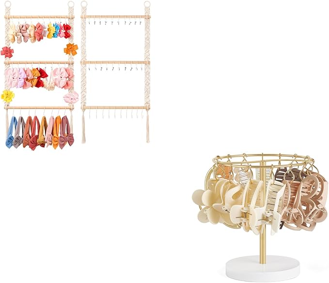 Dahey Hair Clip Organizer and Hair Bows Organizer for Girls Hair Accessories Organizer Bedroom Bathroom College Dorm Room Decor for Women and Girls