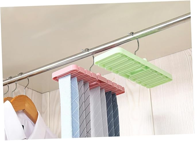 DECHOUS Multifunctional Tie and Belt Hanger Rack Light Green Closet Organizer for Scarves and Accessories Design Holds up to Items Space-Saving Storage for Neckties Belts