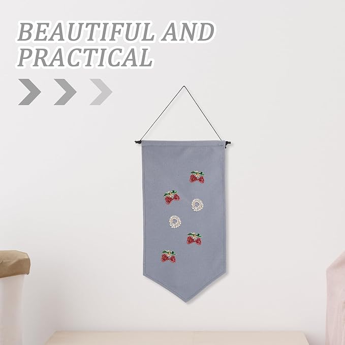 Luxshiny Jewelry Storage Display Board with Wall Hanging Brooch and Enamel Pin Holder, Medium Gray Fabric Badge Organizer for Earrings and Medal Collection, Accessory Organizer for Home Use