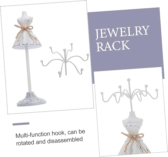 Creative Jewelry Rack Vintage Model Earring and Necklace Storage Display Shelf for Home and Jewelry Shop Unique Desktop Decor Tidy Organizer for and Accessories