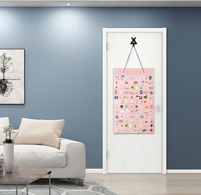 Pin Collection Display Case - Wall Hanging Brooch Organizer for Enamel Pin Collections, Storage Holder