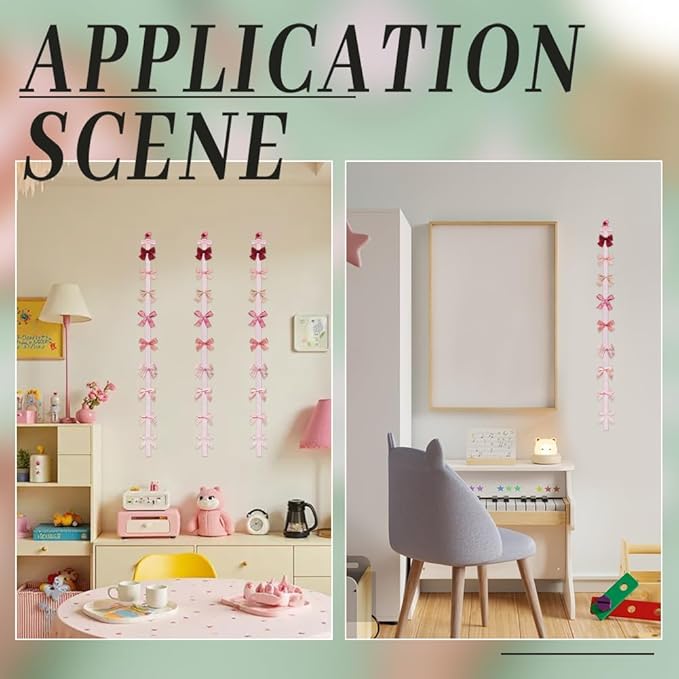 FINGERINSPIRE 20PCS Pink Polyester Bow Holder Ribbon for Women Hair Accessories 39inch Long Hair Bow Clips Organizer with Hanging Holes for Clips Storage Home Travel Use Display Organization