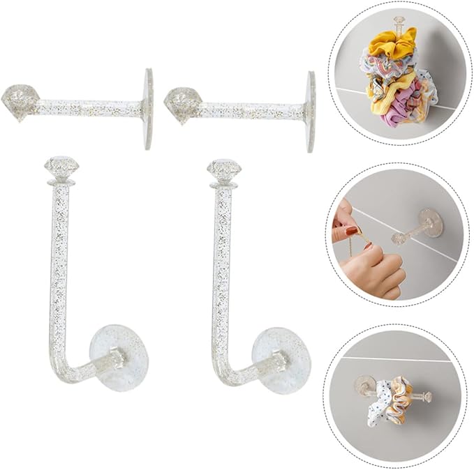 4pcs Headband Holder Stands Headband Display Rack Wall-mounted Hair Accessories Organizer Hairband Storage Rack