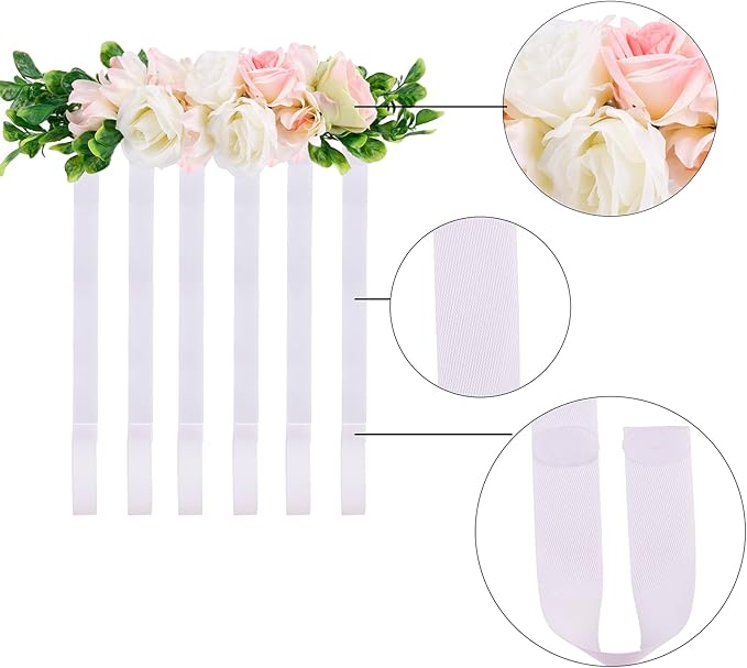 Hair Bows Holder Headband Organizer for Girls,Baby Hair Accessories Organizer Hair Clips Hanger Storage with Hooks, Wall Hanging Decor for Nursery Room (FB-GJ-White, JS95*38CM)