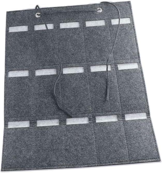Pokinge 15 Slots Felt Eyeglasses Stand Holder,Wall Mounted Sunglasses Storage Organizer Hanging Sunglasses Holder,Multiple Sunglass Display Hanger for Wall(grey)