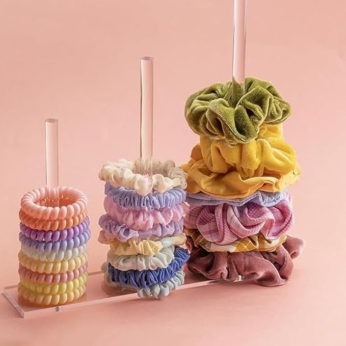 Hair Tie Display Stand Acrylic Scrunchies Holder Hair Accessories Organizer