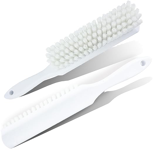 SPARTA Handheld Soft Counter Brush 8 Inch Bristle Span, Multi-Use Dust Brush with 5 Inch Handle for Tables, Countertops, and Delicate Surfaces, Polyester, White, (Pack of 6)