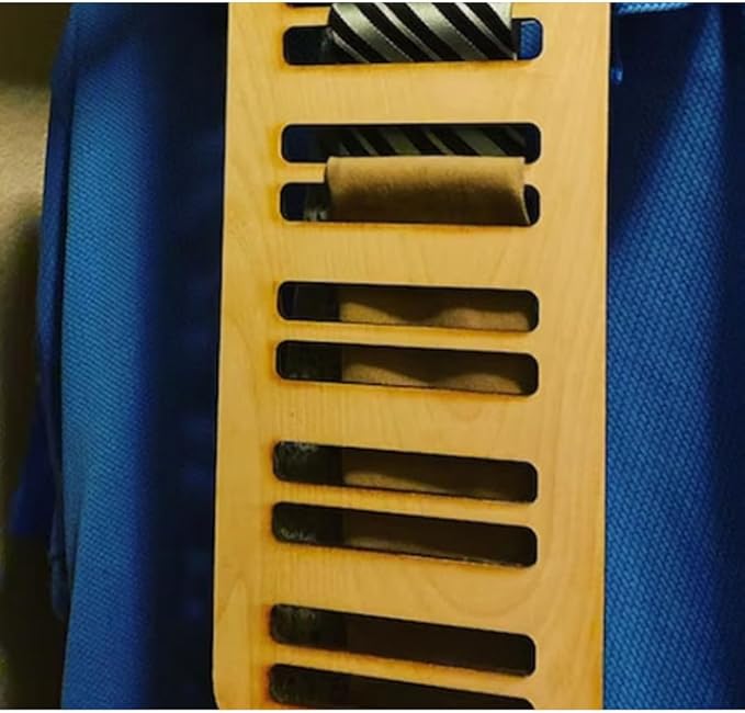 Tie Rack Tie Hanger Tie Organizer for Closet Wooden Tie Holder Belt Hanger Accessory Organizers for Tie Belt Scarf