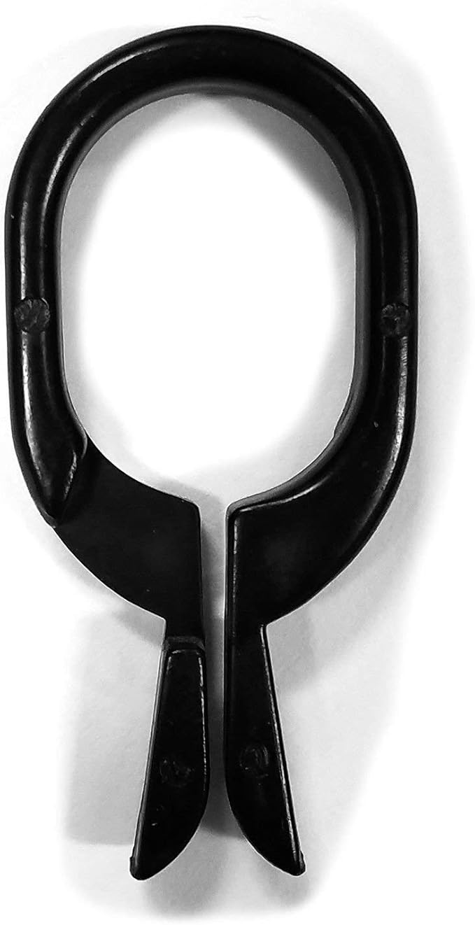 Black Scarf Clip Hangers for Retail, Economic Plastic Fine Garment Pinch Hooks, 200 Pack
