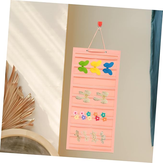 PRETYZOOM Hair Clip Organizer Wall Hanging Rack Portable Hanger for Hair Bows and Clips