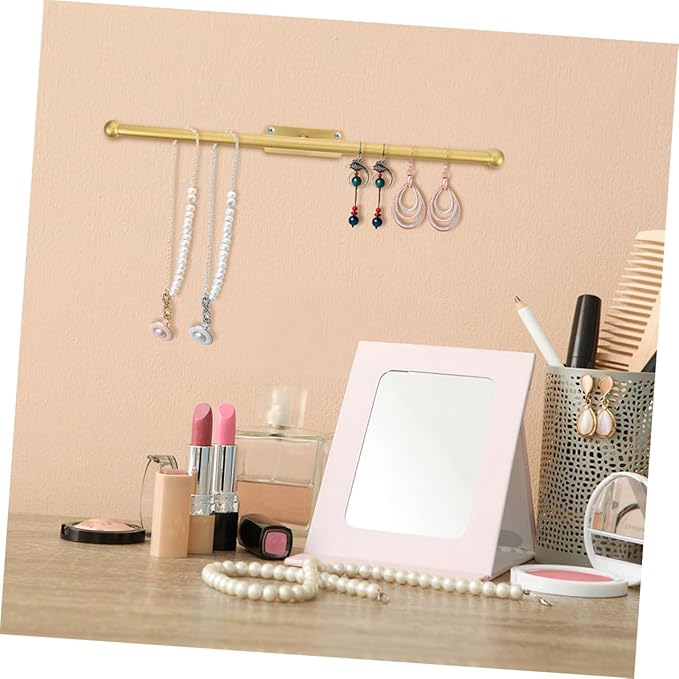 Cabilock 2pcs Decorative Necklace Hanger Wall Storage Shelf Jewelry Organizer Stand Material Wall Jewelry Organizer Hanging