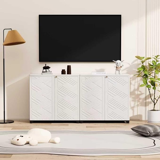 Outdoor/Indoor Storage Box,Resin and Plastic Storage Cabinet Waterproof,Outdoor Cabinet for Patio/Garden/Balcony/Backyard/All Room (with 2 Shelves)-White