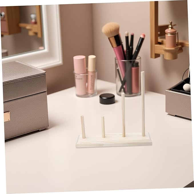 VICASKY Portable Hair Tie Holder Hair Band Display Stand Headband Bracket Ties Organizer Headband Rack Wood Organizer for Accessories