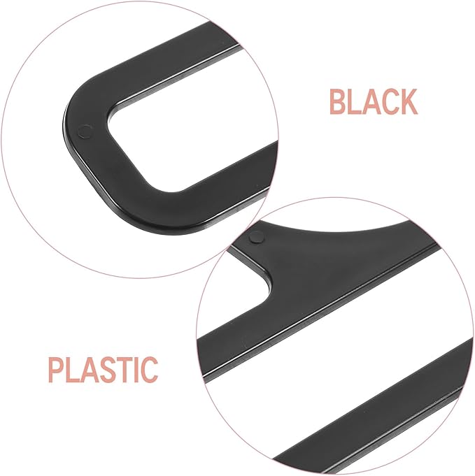 10pcs Plastic Scarf Organizer Scarf Holder Tie and Belt Hanging Rack for Closet Space-Saving Wardrobe Accessory Organizer in Black