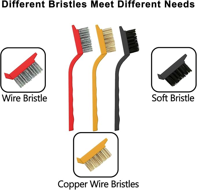 Crevice Cleaning Brush, Multi-Purpose Hard Bristle Brushes for Deep Cleaning Kitchen, Bathroom, Grout, Sink, Cup, Teapot, Bottle, Blender, Corners, Tight Spaces & More