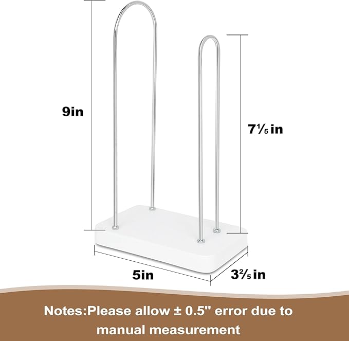 2-Tier Hair Tie Organizer, Modern Scrunchies Storage Tower Holds 30-50 Hair Accessories, Claw Clip Holder, Fashion Countertop Display Stand for Women & Girls(White)