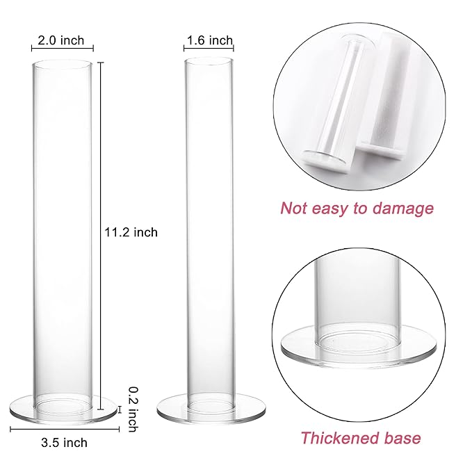 2 Pack Hair Scrunchies Organizer - 11 Inch Holder Stand, Ties Organizer, Accessories for Girls Room, Jewelry Tower