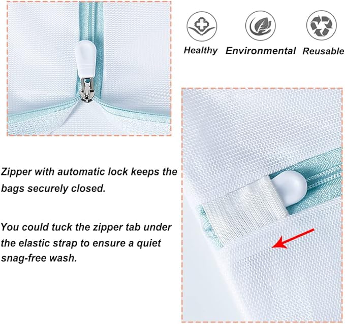 Large Mesh Laundry Bags, 2 Pack 35 in x 27 in Washable Fine Net Washing Machine Bags for Delicates, Blankets, Comforters, Bedding, Clothing, Toys, Pet Items