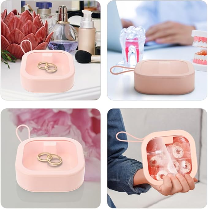 Cabilock 4pcs Portable Hair Tie Organizer Multi-functional Scrunchie Case Hair Clip Storage Box for Travel Easy to Clean Jewelry Organizer for Accessories and Earring Display