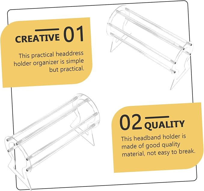 Headwrap Headband Rack Elastic Headband Holder Hair Accessory Organizer Compact Display Stand Tidy Desk