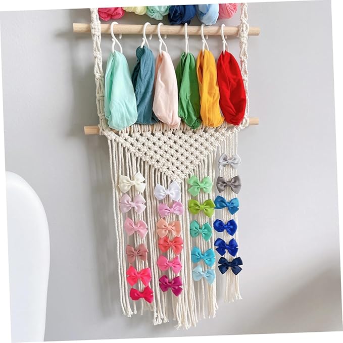 Girls Hair Accessories Organizer Headband Holder Hair Bow Storage Rack Decor