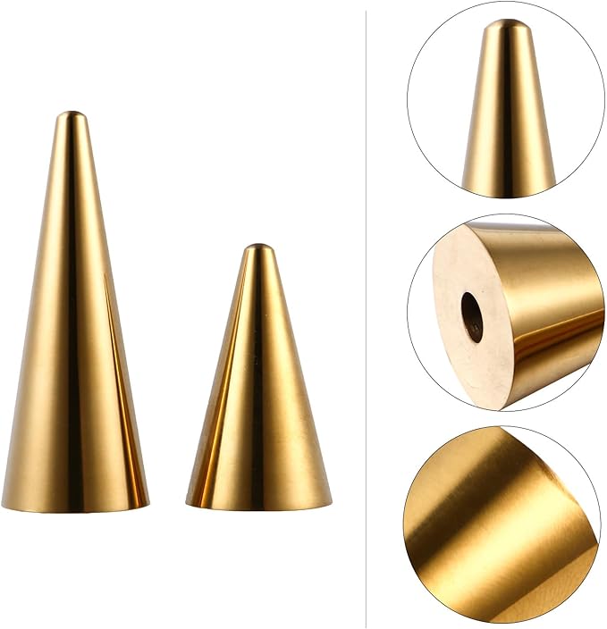 Happyyami 2 Pcs Large and Small Cone Ring Display Stands Jewelry Ring Storage Rack Holder for Home Organizer Accessory Display