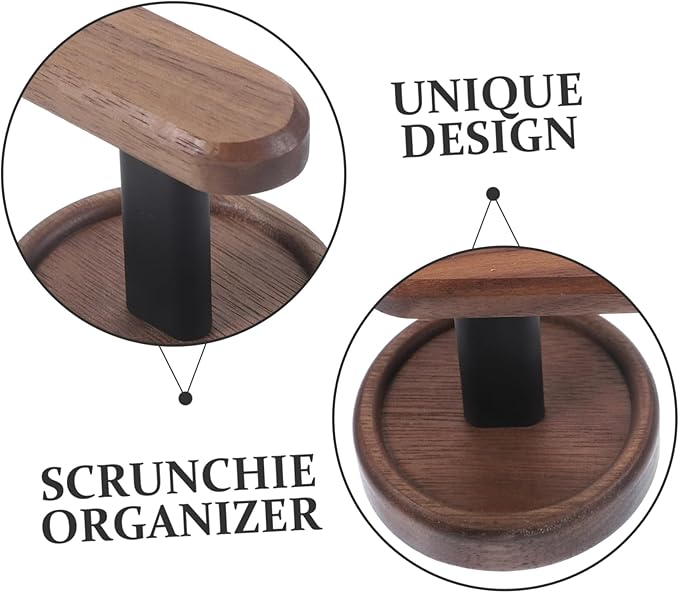 Scrunchie Holder Stand Wall Hair Accessories Organizer Wooden Scrunchie Storage Versatile Jewelry Rack