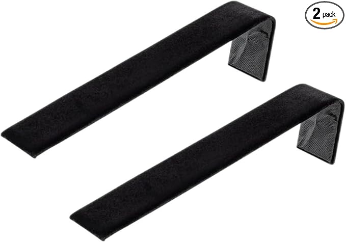 Novel Box 2 Pack Black Velvet Bracelet Display Ramps 1 1/2 W x 8 L x 2 1/8 H Inches - Jewelry Stand Bracelets Organizer for Women - Elegant Bracelet/Watch Ramps for Craft Shows, Selling & Personal Use