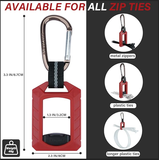 Melotough Zip Tie Organizer Band,Zip Tie Holder,Reusable,Cable Tie Bracket for Multi-Purpose Indoor and Outdoor Use,Red,1Pcs