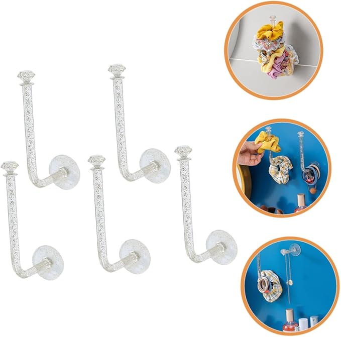 5Pcs Scrunchie Holders Wall Adhesive Hair Accessories Organizer for Headbands Jewelry and More Versatile Display Rack for Easy Installation and Scratch Use