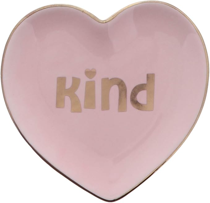 Li'Shay Motivational Heart-Shaped Trinket Jewelry Tray - Kind