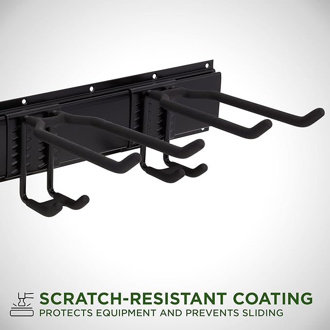 Tool Storage Rack, 8 Piece Garage Organizer, Metal, Wall mounted, Holder for Broom, Mop, Rake Shovel & Tools!